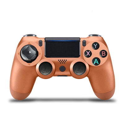 Rose gold wireless game controller with dual vibration, Bluetooth, and action buttons for PS4, PC, and P3. - Image 6
