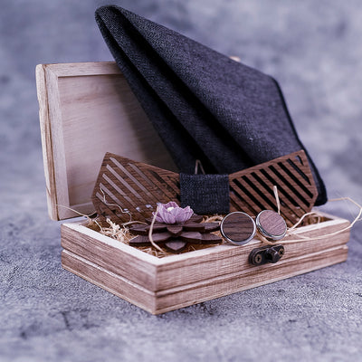 Corbata de Moño de Madera Maciza Estilo Europeo y Americano - Image 10