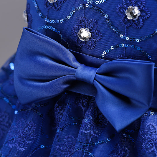 Vestido de Princesa Infantil con Falda Tutú Lentejuelas Brillantes - Image 2