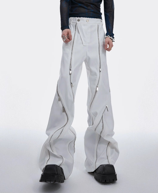 Pantalón de Traje con Diseño de Cierre Deconstruido y Micro-Tirador - Image 5