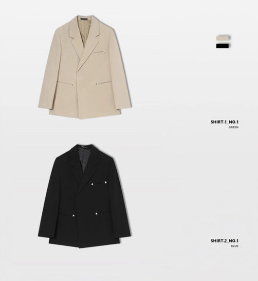 Blazer Ejecutivo con Hombreras Acolchadas y Detalles Metálicos - Image 7
