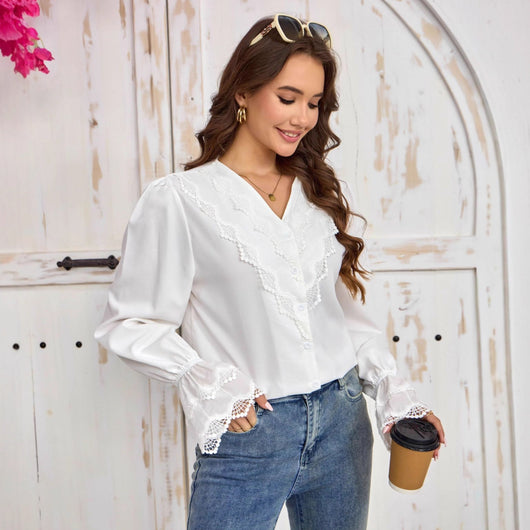 Blusa Francesa con Mangas Acampanadas Elegantes - Image 3