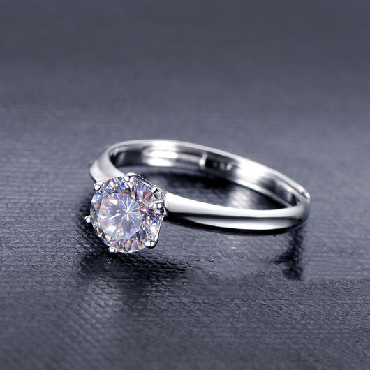 Anillo de Plata 925 con Diamante D 1 Quilate - Diseño Solitario Clásico - Image 11