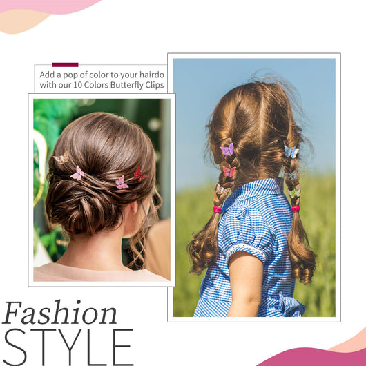 Pinzas Mariposa Glitter Mini - Set de 50 Clips Brillantes Y2K en 14 Colores - Image 4