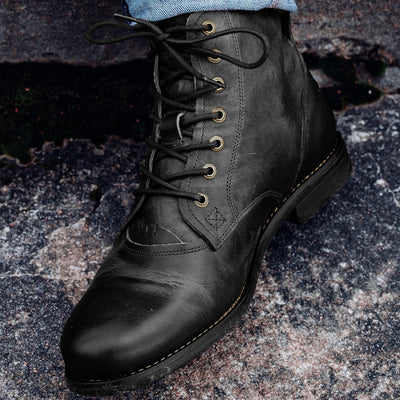 Botas Vaqueras Retro Hombre con Cordones Martin Punta Redonda Tacón Bajo - Image 4