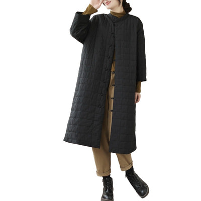 Abrigo de Algodón con Botones de Nudo Chino Retro para Mujer - Image 5