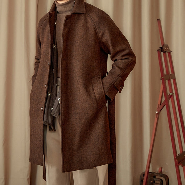 Abrigo Largo de Lana Británica 50% - Estilo Casual Invierno