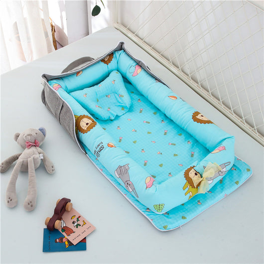 Cuna Portátil de Algodón para Bebé Recién Nacido Plegable - Image 19