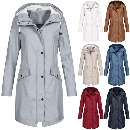 Chaqueta Cortaviento Deportiva Mujer Largo Medio