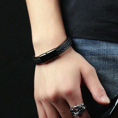 Pulsera de Acero Titanio Negro de Alta Resistencia - Image 6