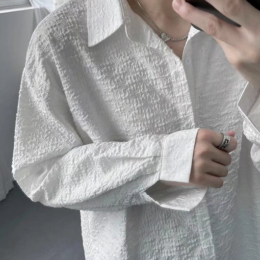 Camisa de Lujo Ligero con Textura Embosada para Hombre - Image 3