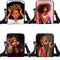 Bolso Diagonal con Diseño de Niña Afro - Negro