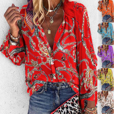 Camisa Casual de Manga Larga para Mujer