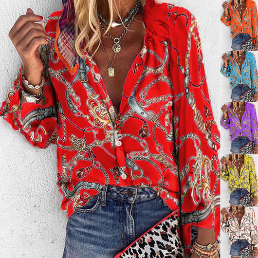 Camisa Casual de Manga Larga para Mujer