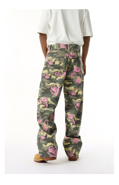Jeans Rectos Estilo Camuflaje Lavado Clásico - Image 53