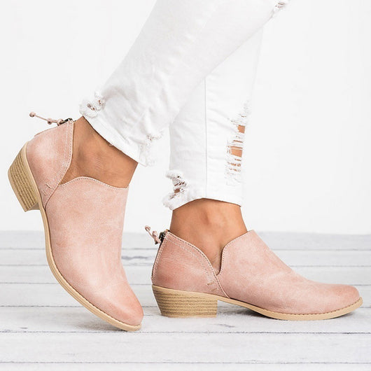 Botas Cortas para Mujer con Moño Mariposa y Tacón Medio - Punta Fina - Image 4