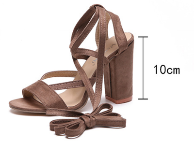 Sandalias de tacón alto con tira al tobillo para mujer - Image 6