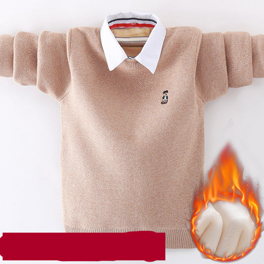 Suéter para Niño Estilo Camisa Integrada de Algodón - Image 13