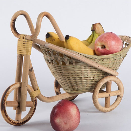 Canasta de Frutas de Bambú Decorativa