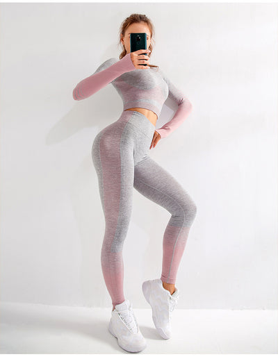 Conjunto Deportivo Mujer 2 Piezas Yoga y Fitness sin Costuras - Image 41