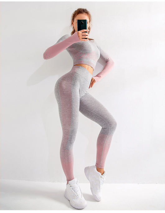 Conjunto Deportivo Mujer 2 Piezas Yoga y Fitness sin Costuras - Image 41