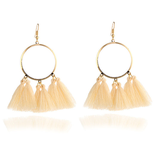 Aretes Bohemios Largos con Borlas - Image 8