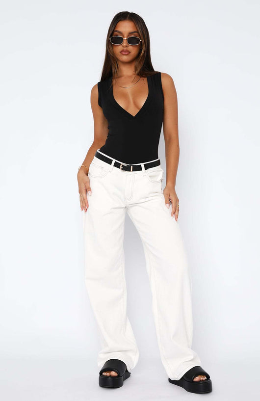 Jeans de Cintura Alta y Pierna Ancha Efecto Limpiador - Image 4