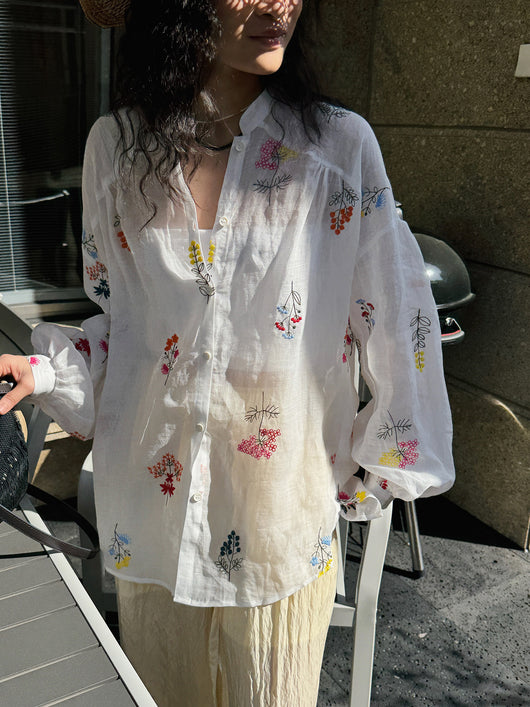 Camisa Resort Francesa con Bordado 3D - Estilo Verano - Image 30