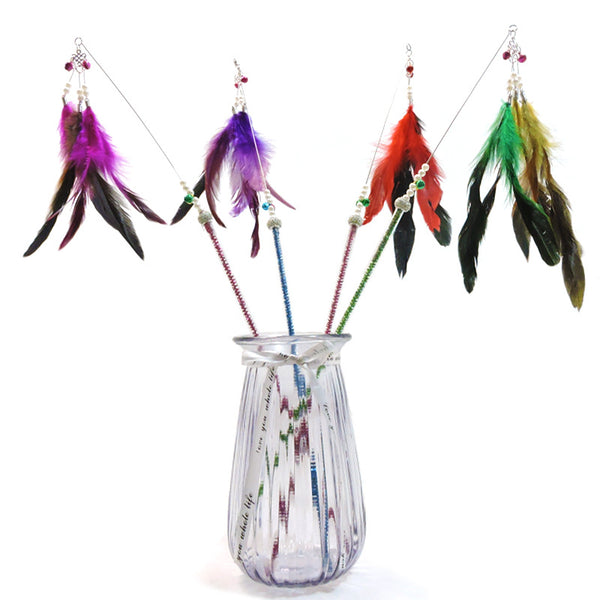 Cascabeles de Plumas para Gatos - Juguete Divertido e Interactivo