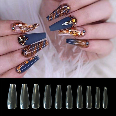 500 Uñas Postizas Transparentes de Color Natural - Efecto Ballet - Image 4