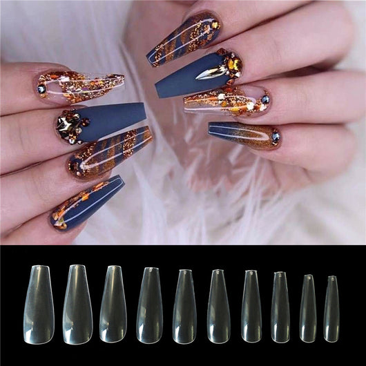 500 Uñas Postizas Transparentes de Color Natural - Efecto Ballet - Image 4