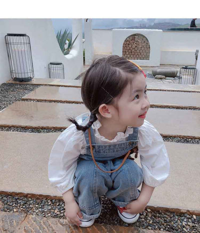 Pantalones Denim Infantiles con Tirantes para Otoño - Image 23