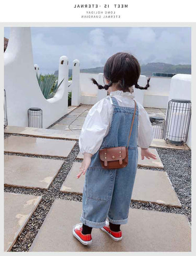 Pantalones Denim Infantiles con Tirantes para Otoño - Image 11