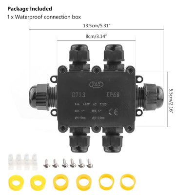 Caja Distribuidora Impermeable IP68 para Luces de Fuente - 1 Entrada 5 Salidas - Image 11