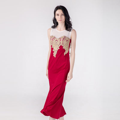 Vestido Falda Sirena con Detalle Hueco y Perspectiva - Image 7