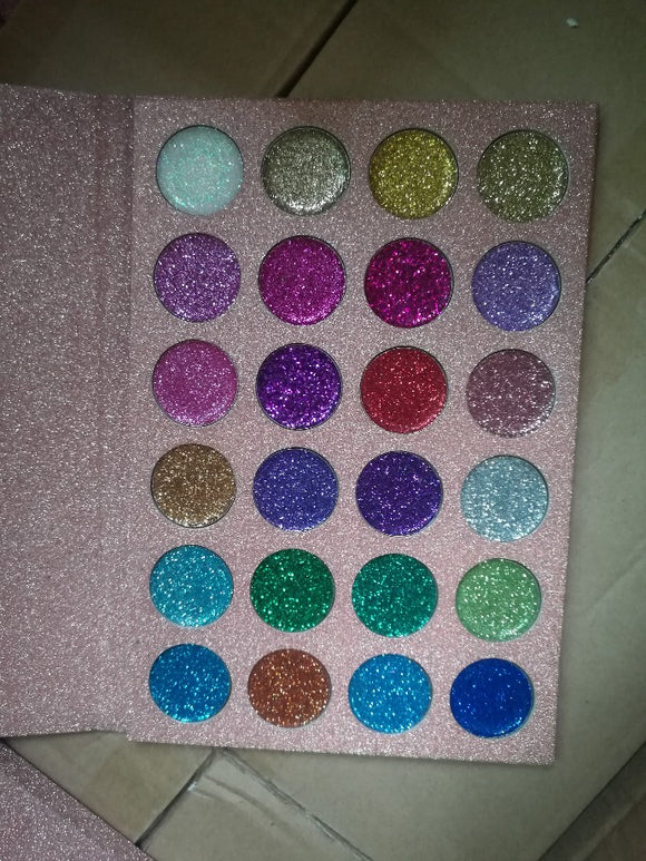 Paleta de Sombras CLEOF 24 Tonos Brillo y Shimmer