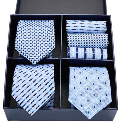 Conjunto Ejecutivo: Corbata a Rayas y Pañuelo de Bolsillo - Image 20