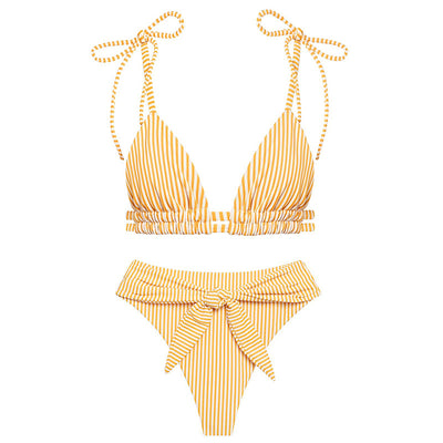 Bikini Rayado con Nudos - Image 6