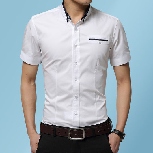 Camisa Clásica de Manga Corta para Hombre - Image 12