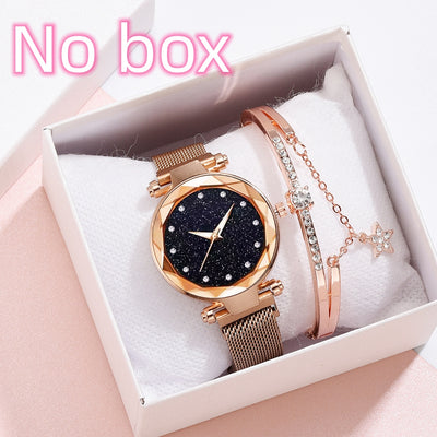 Conjunto de Reloj Pulsera Lujo para Mujer Elegante Cielo Estrellado Cierre Magnético - Image 18