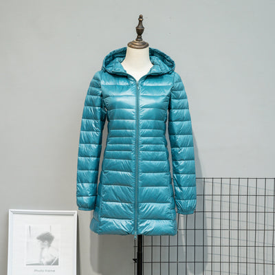 Chaqueta Acolchada Ligera Otoño Invierno Mujer Talla Grande Capucha Ajustada - Image 4
