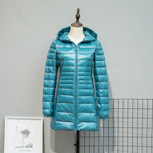 Chaqueta Acolchada Ligera Otoño Invierno Mujer Talla Grande Capucha Ajustada - Image 4