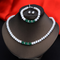 Conjunto de Ágata: Collar, Pulsera y Aretes de Perla