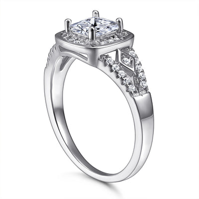 Anillo de Diamante Cuadrado con Circonia - Image 7