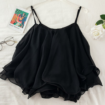 Blusa Suelta de Gasa con Volantes para Mujer - Image 12