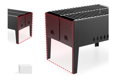 Asador Portátil Plegable con Horno para Exterior - Image 7