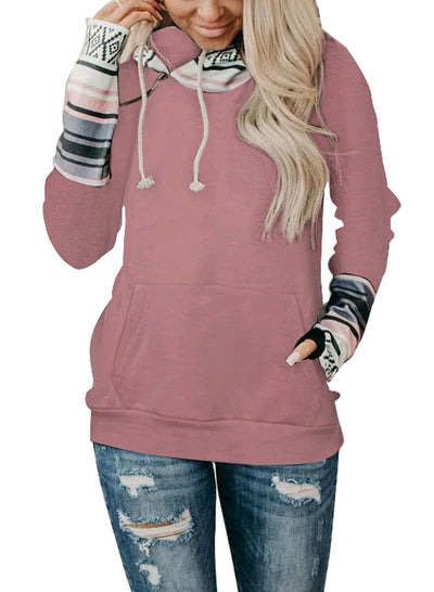 Sudadera con Capucha Color Block Estilo Urbano para Mujer - Image 2