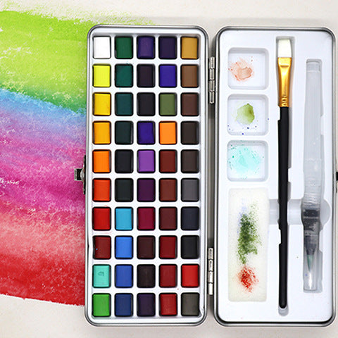 Paleta de Acuarelas Sólidas 50 Colores Profesionales