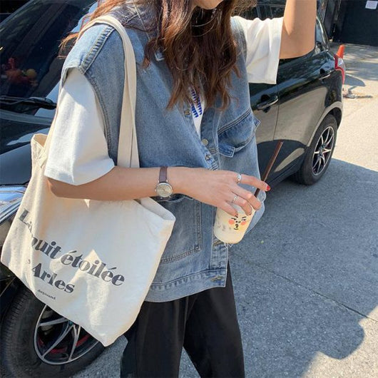Chaleco Denim Suelto sin Mangas para Mujer - Estilo Coreano Primavera - Image 14
