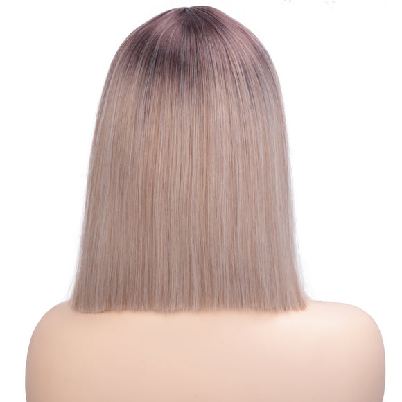 Peluca Larga Degradada de Cabello Liso - Estilo Moderno y Versátil